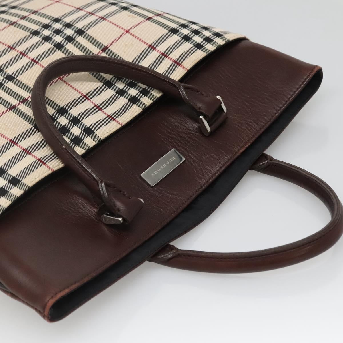 Burberry Nova Check Tote Nylon Beige Nylon Bag