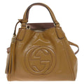 Gucci Soho Convertible Shoulder Bag Patent Beige Patent_Leather Shoulder Bag Bag (Pre-Owned)