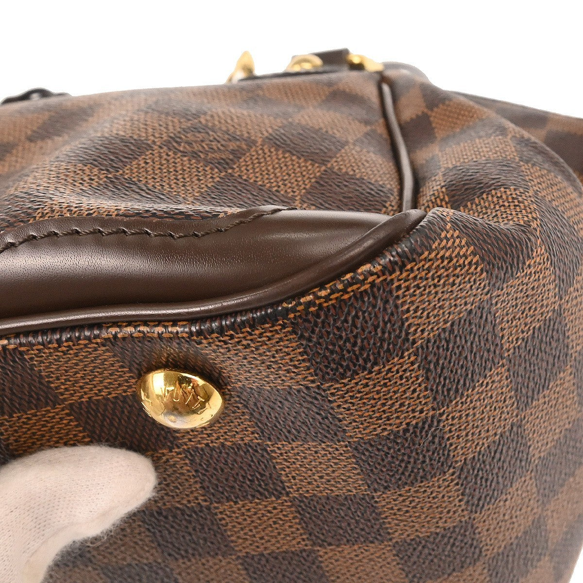 Louis Vuitton Verona Handbag Damier Brown Canvas Handbag