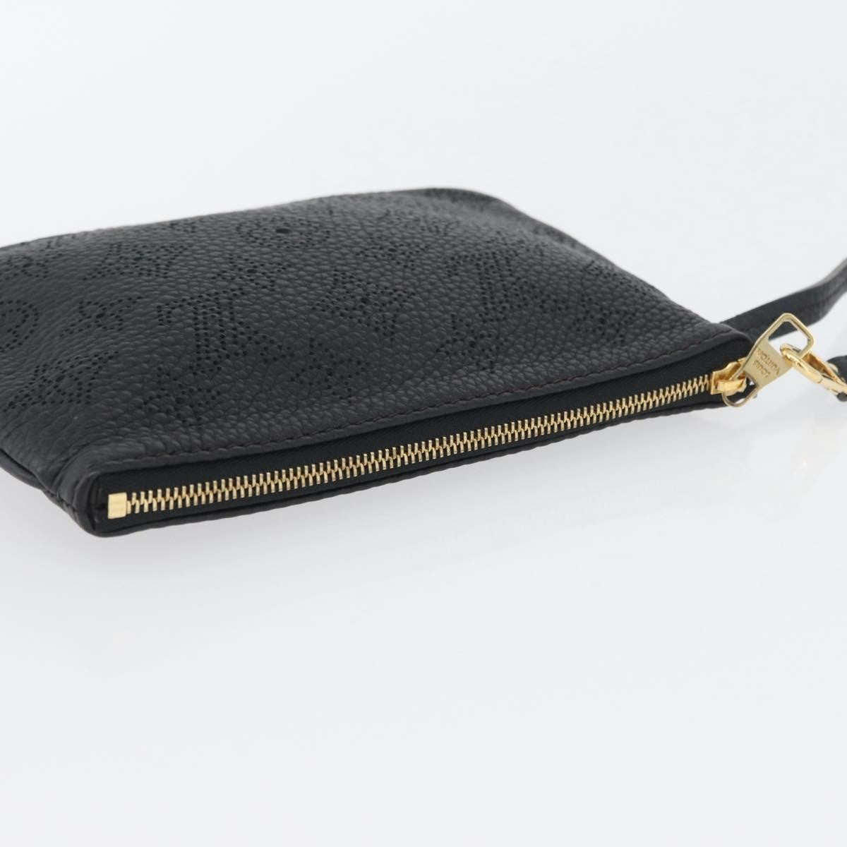 Louis Vuitton Selene Pochette Mahina Leather Black Leather Clutche & Pouche Bag