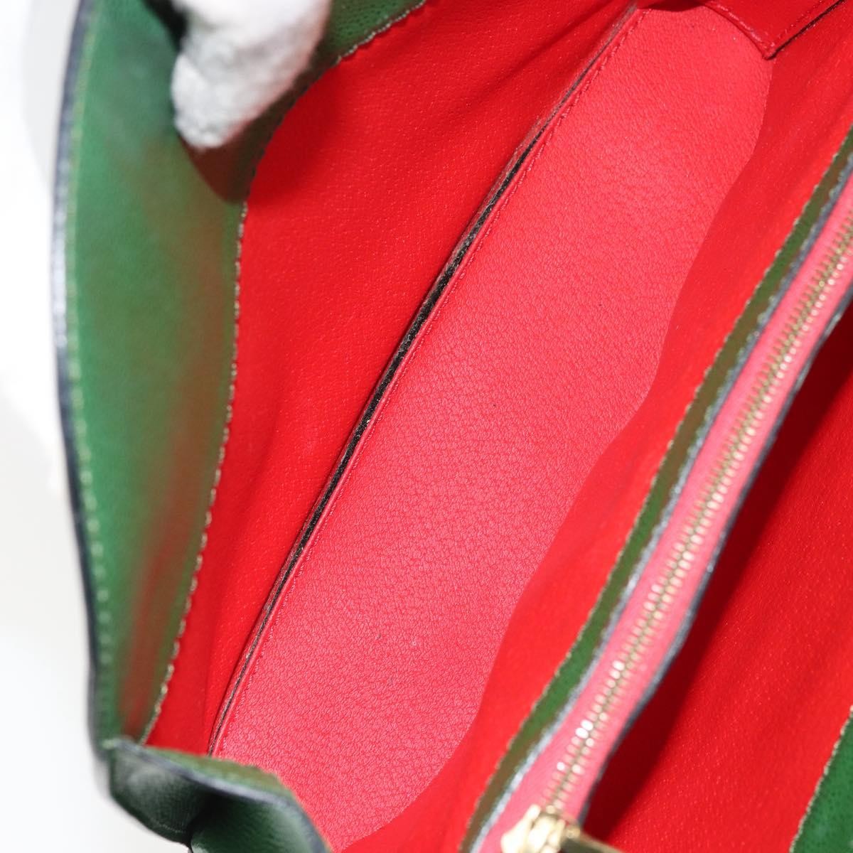 Celine Vintage Shoulder Bag Leather Green Leather Shoulder Bag Bag