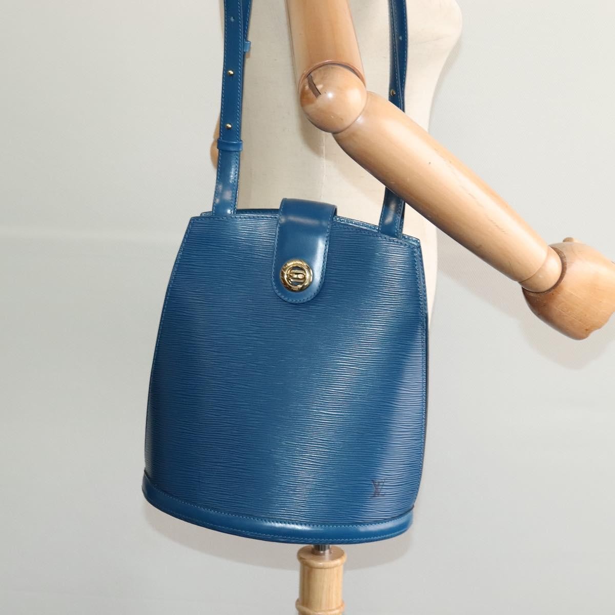 Louis Vuitton Cluny Shoulder Bag Epi Leather Blue Leather Shoulder Bag
