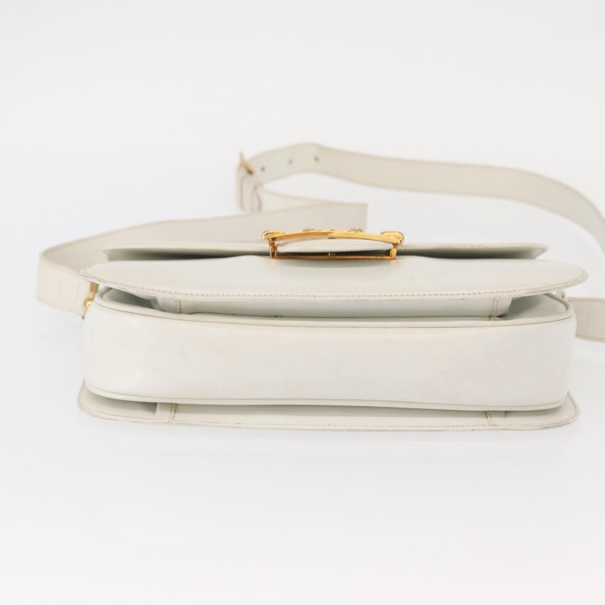 Celine Vintage Shoulder Bag Leather White Leather Shoulder Bag Bag