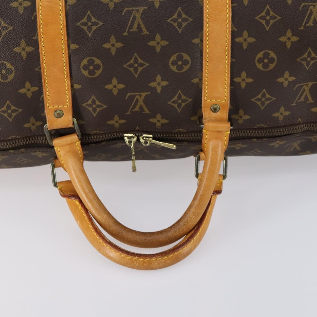 Louis Vuitton Keepall Bag Monogram Canvas Brown Canvas Travel Bag