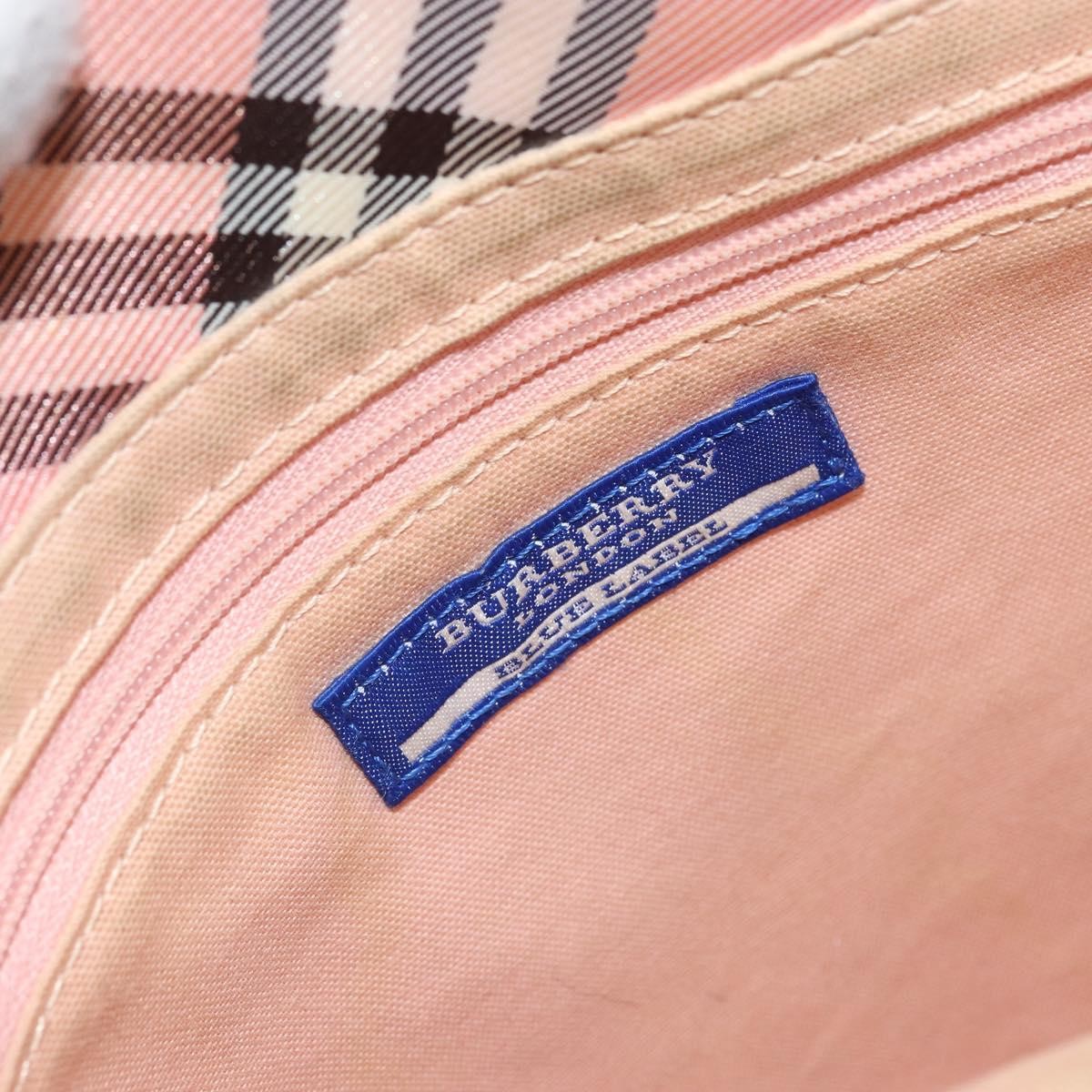 Burberry Nova Check Shoulder Bag Canvas Pink Canvas Shoulder Bag