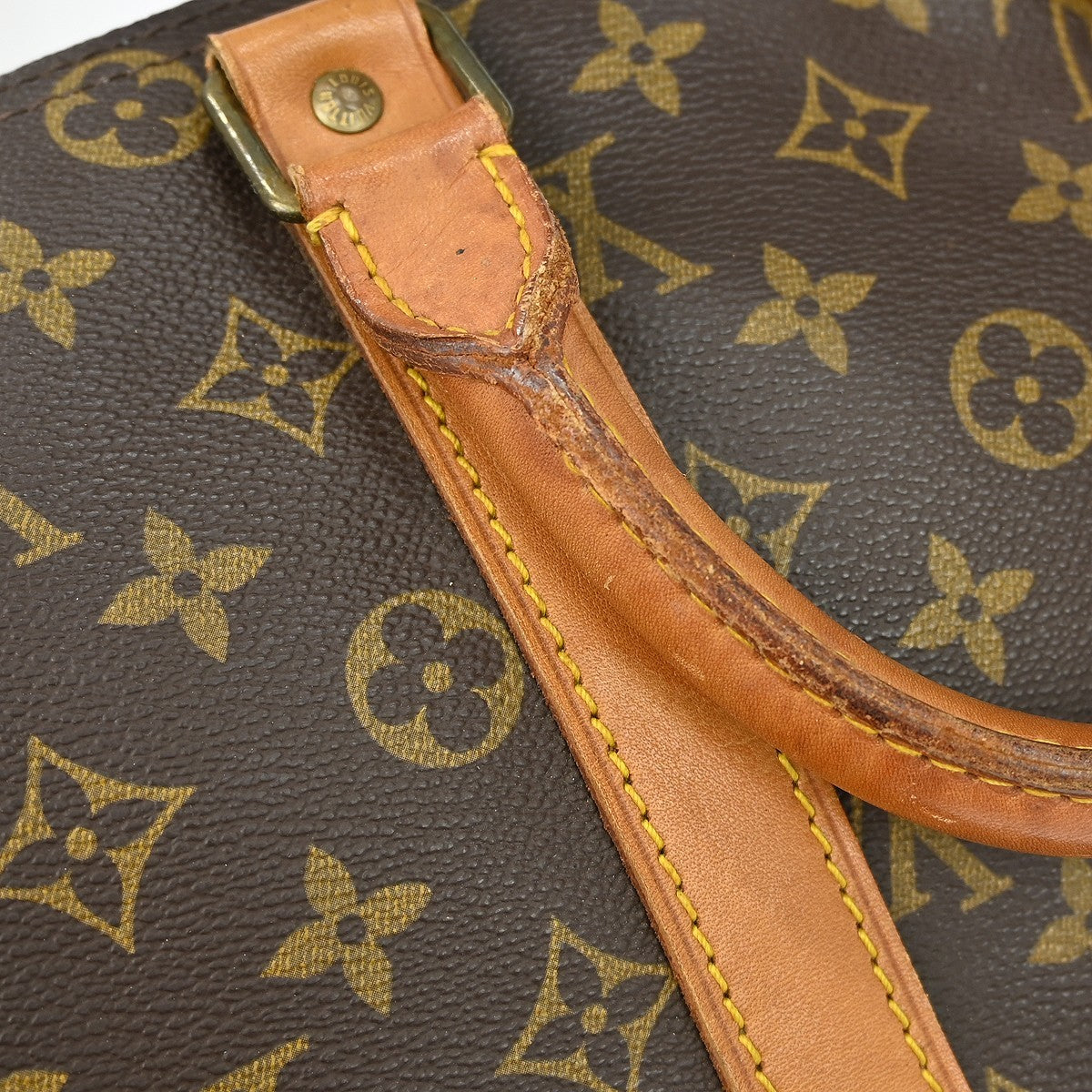 Louis Vuitton Keepall Bag Monogram Canvas Brown Canvas Travel Bag