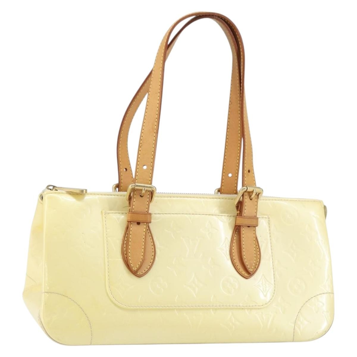 Louis Vuitton Rosewood Avenue Handbag Monogram Vernis Beige Patent_Leather Handbag