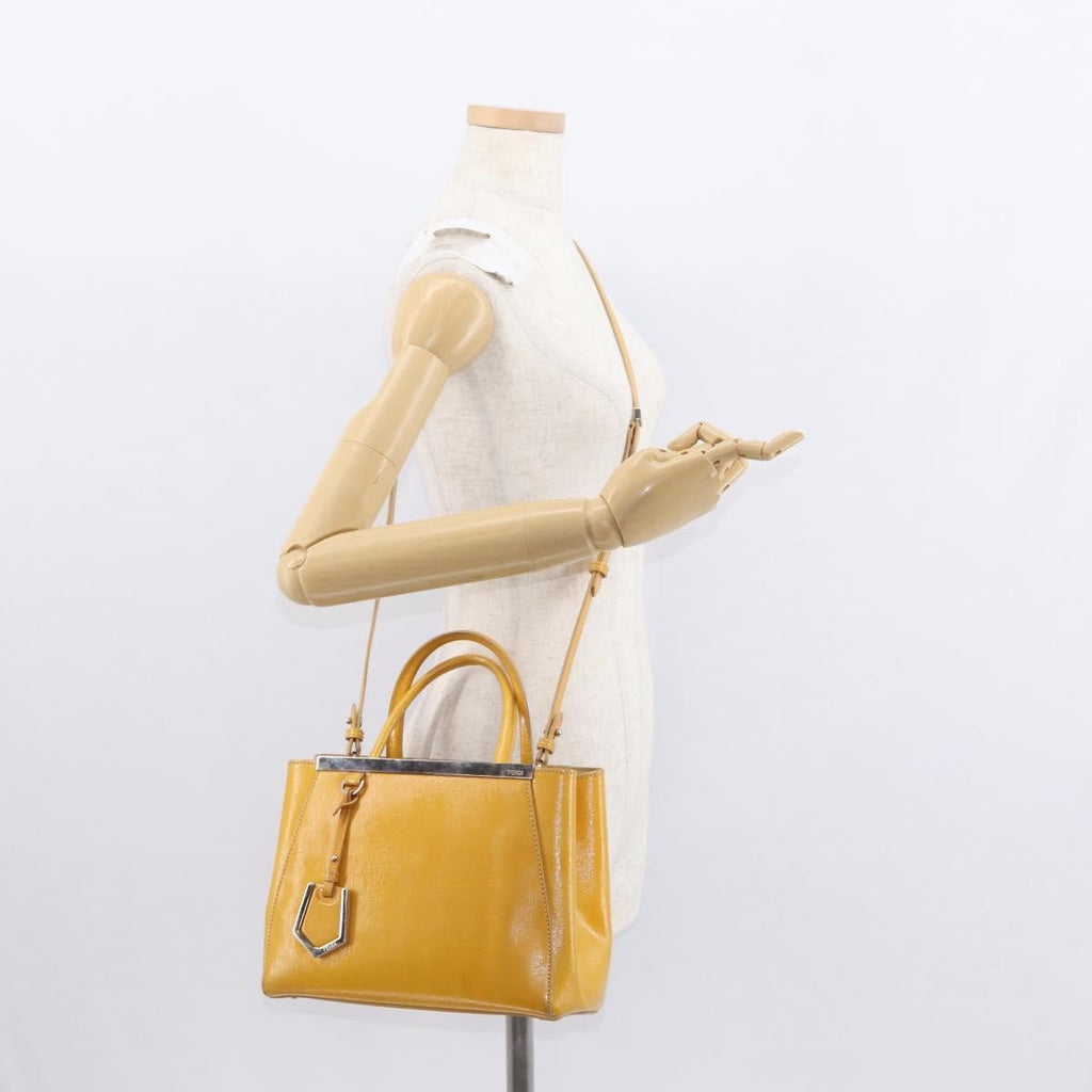Fendi 2Jours Bag Leather Yellow Leather Handbag