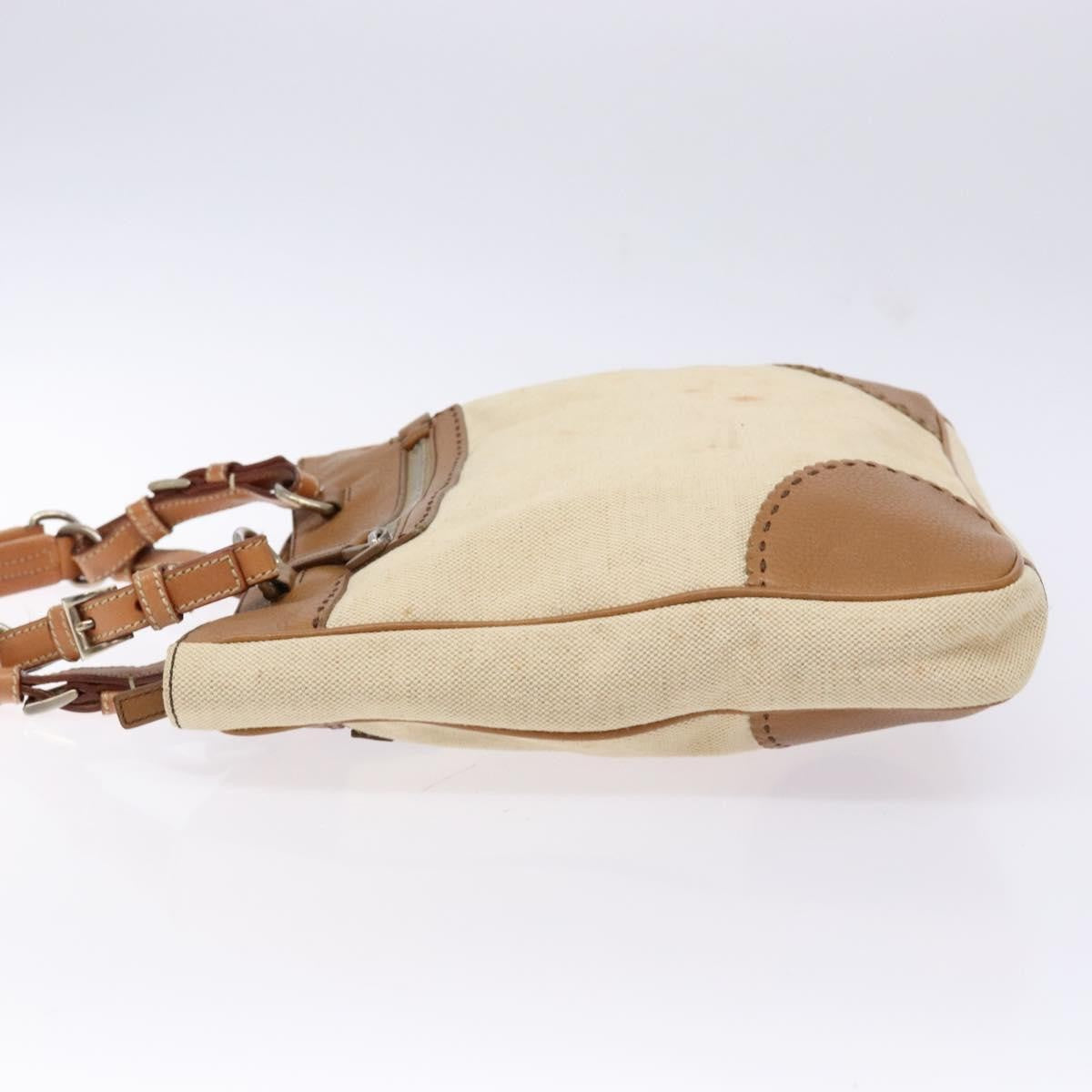 Prada Vintage Convertible Tote Canvas And Leather Beige Canvas Tote Bag Bag