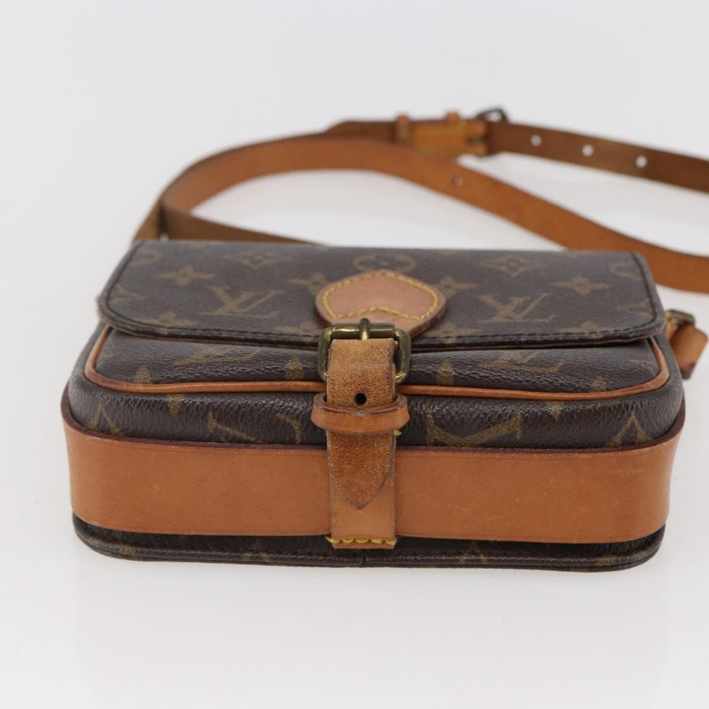Louis Vuitton Cartouchiere Handbag Monogram Canvas Brown Canvas Shoulder Bag
