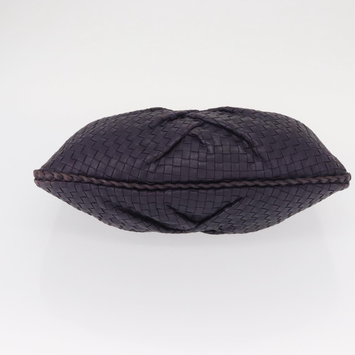 Bottega Veneta Veneta Hobo Pleated Intrecciato Nappa Purple Leather Shoulder Bag Bag