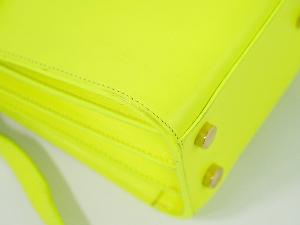 Saint Laurent Sac De Jour Nm Bag Leather Yellow Leather Handbag (Pre-Owned)