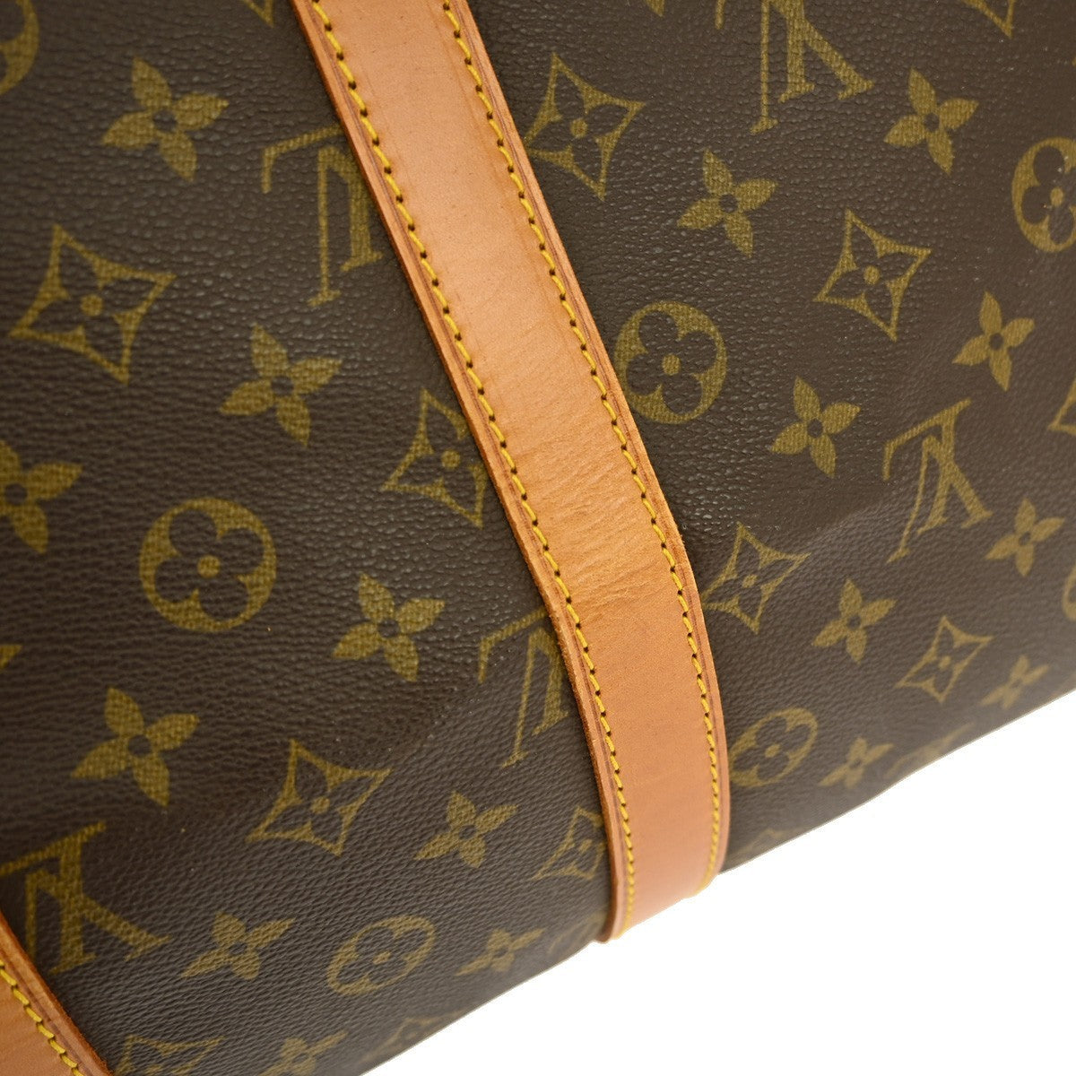 Louis Vuitton Keepall Bag Monogram Canvas Brown Canvas Travel Bag