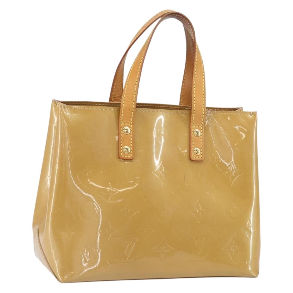 Louis Vuitton Reade Handbag Monogram Vernis Beige Patent_Leather Handbag