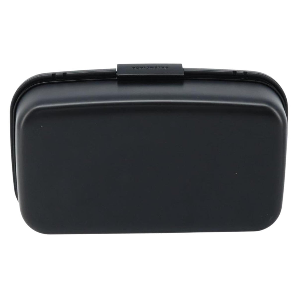 Balenciaga Logo Lunch Box Bag Plastic Black Plastic Clutche & Pouche