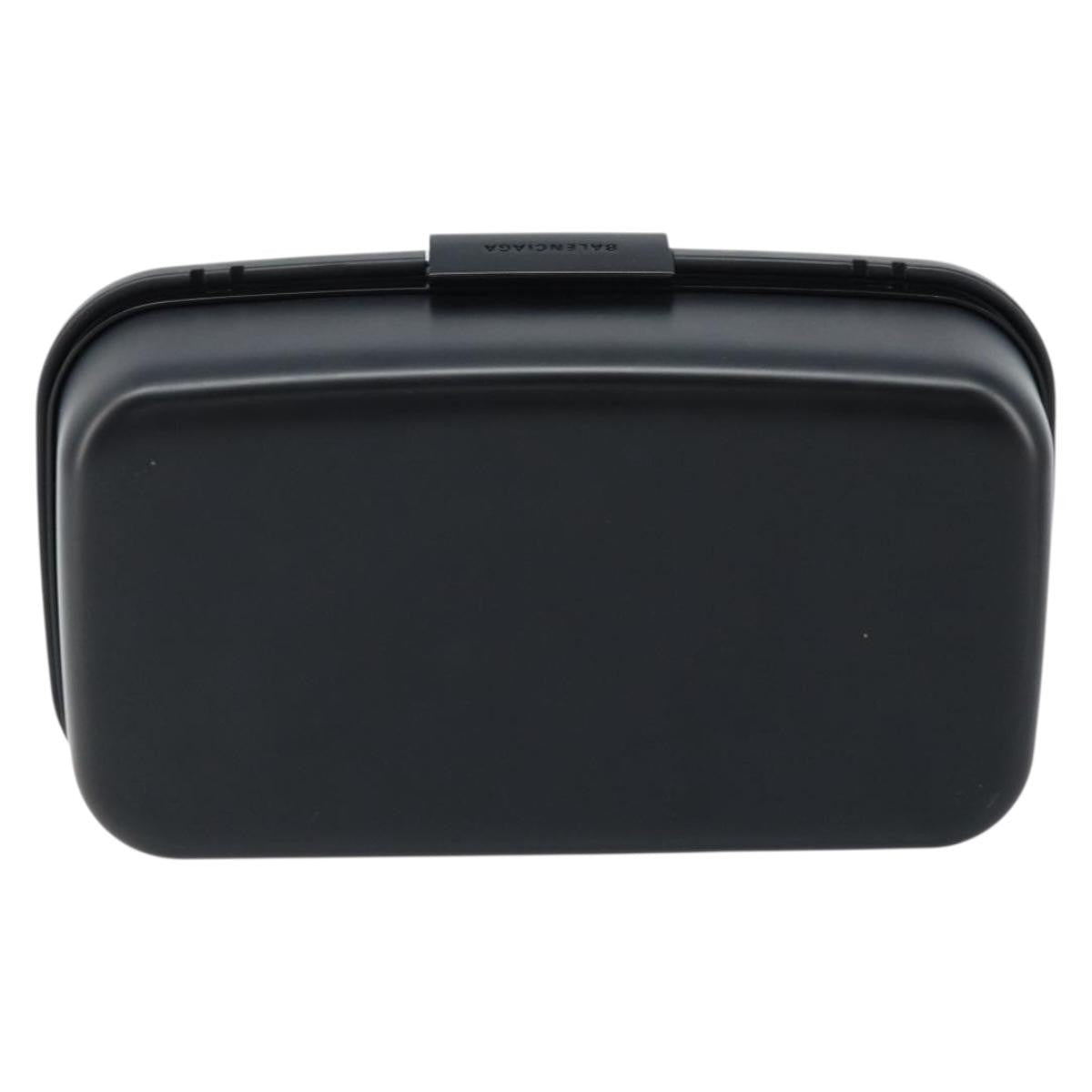 Balenciaga Logo Lunch Box Bag Plastic Black Plastic Clutche & Pouche