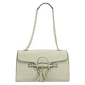 Gucci Emily Chain Flap Bag Guccissima Leather Beige Leather Shoulder Bag Bag (Pre-Owned)