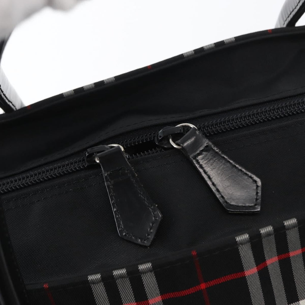 Burberry Nova Check Handbag Nylon Black Nylon Handbag