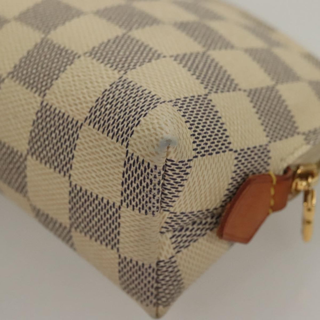 Louis Vuitton Cosmetic Pouch Damier White Canvas Bag