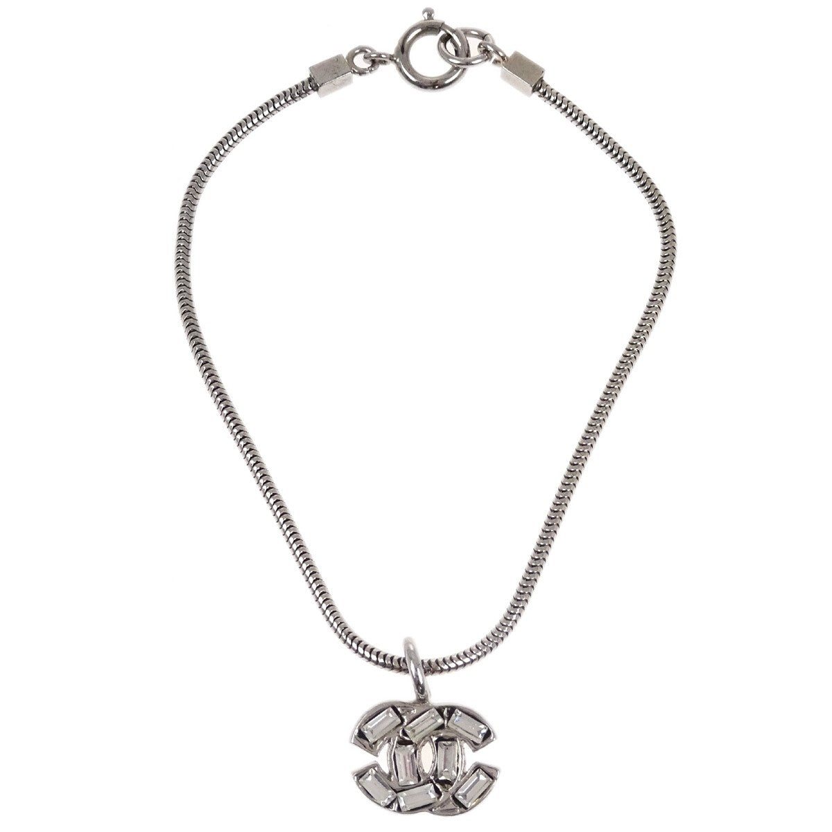 Chanel Cc Chain Bracelet Metal With Faux Pearl Silver Silver_Plated Bracelet Jewelry