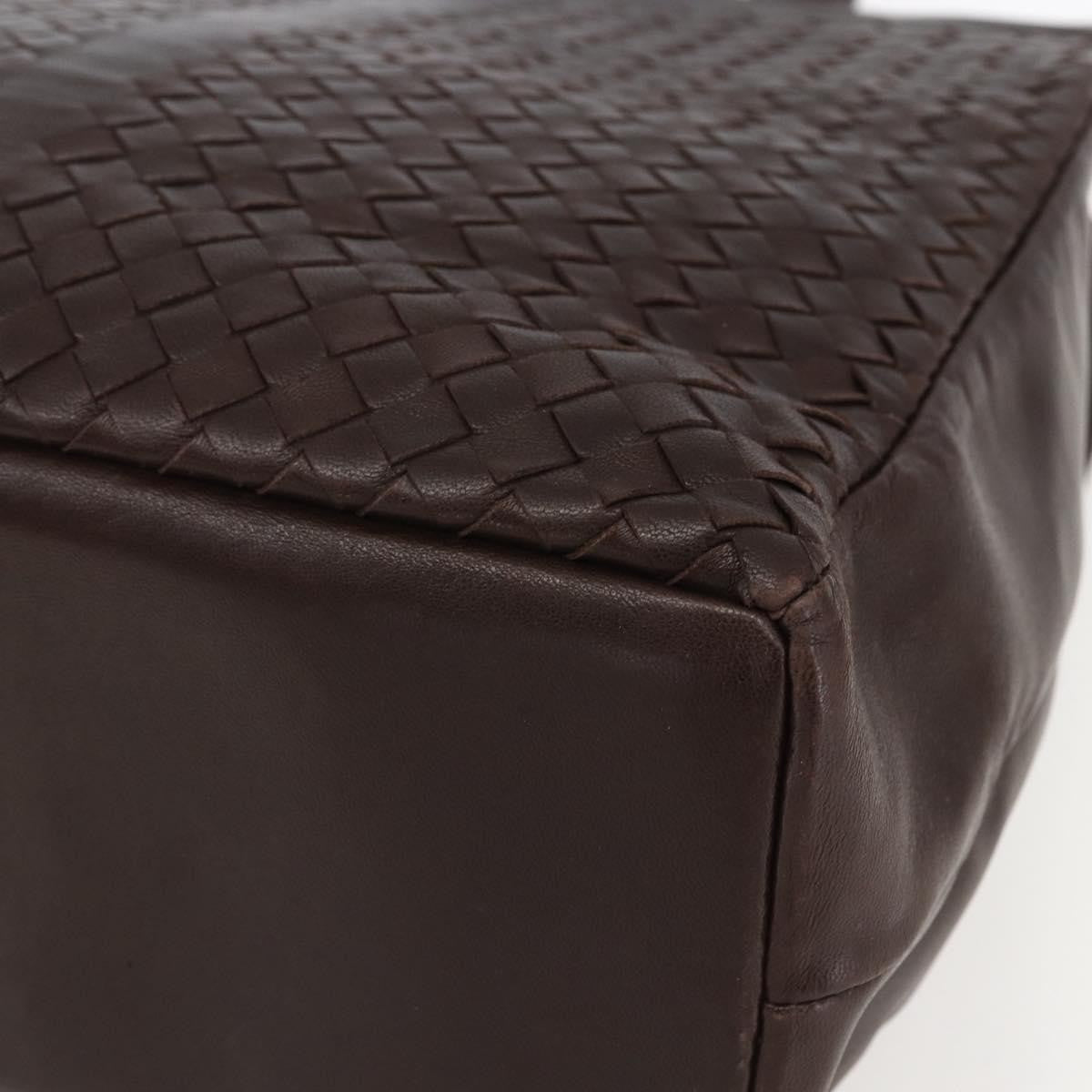 Bottega Veneta Intrecciato Handbag Leather Brown Leather Handbag