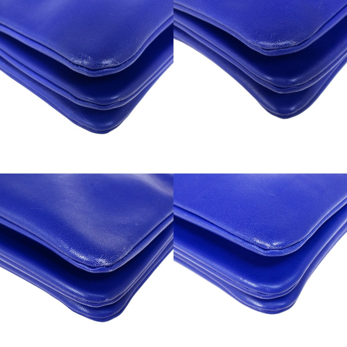Celine Trio Crossbody Bag Leather Blue Leather Bag