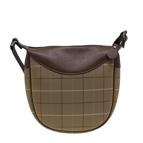 Burberry Nova Check Shoulder Bag Canvas And Leather Beige Canvas Shoulder Bag