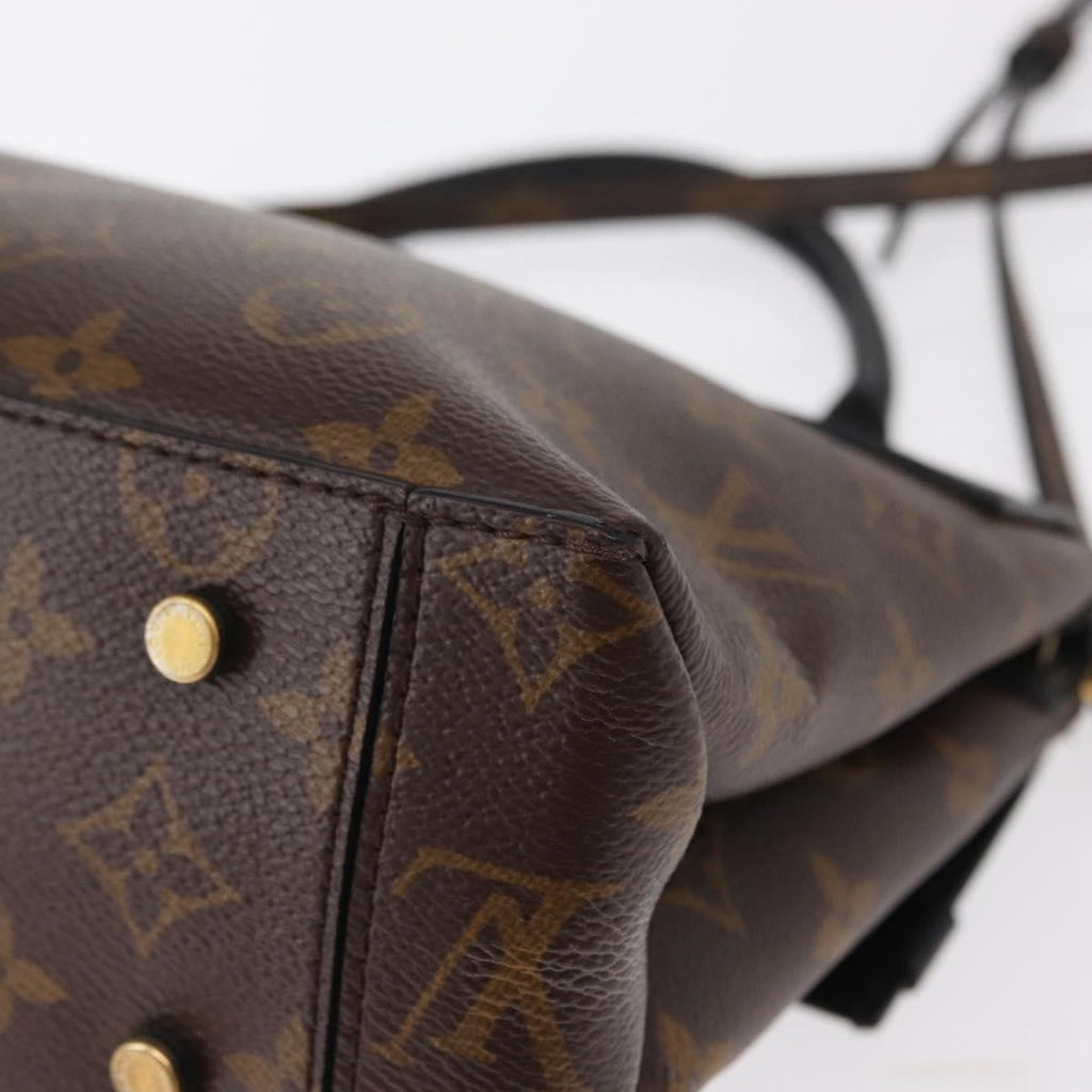 Louis Vuitton One Handle Flap Bag Monogram Canvas And Leather Brown Canvas Handbag