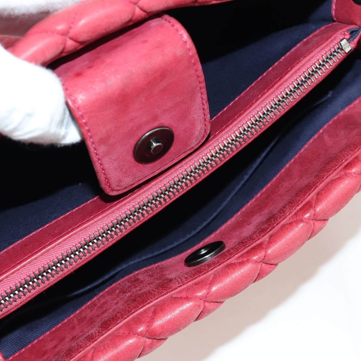 Chanel New Bubble Tote Quilted Calfskin Red Leather Tote Bag Bag