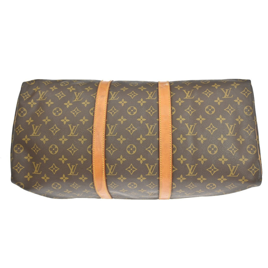 Louis Vuitton Keepall Bag Monogram Canvas Brown Canvas Travel Bag