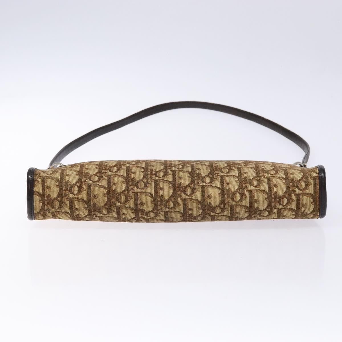 Christian Dior Vintage Trotter Shoulder Bag Canvas Brown Canvas Bag (Pre-Owned)