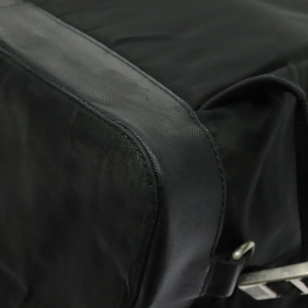 Prada Double Front Pocket Backpack Tessuto Black Nylon Backpack Bag