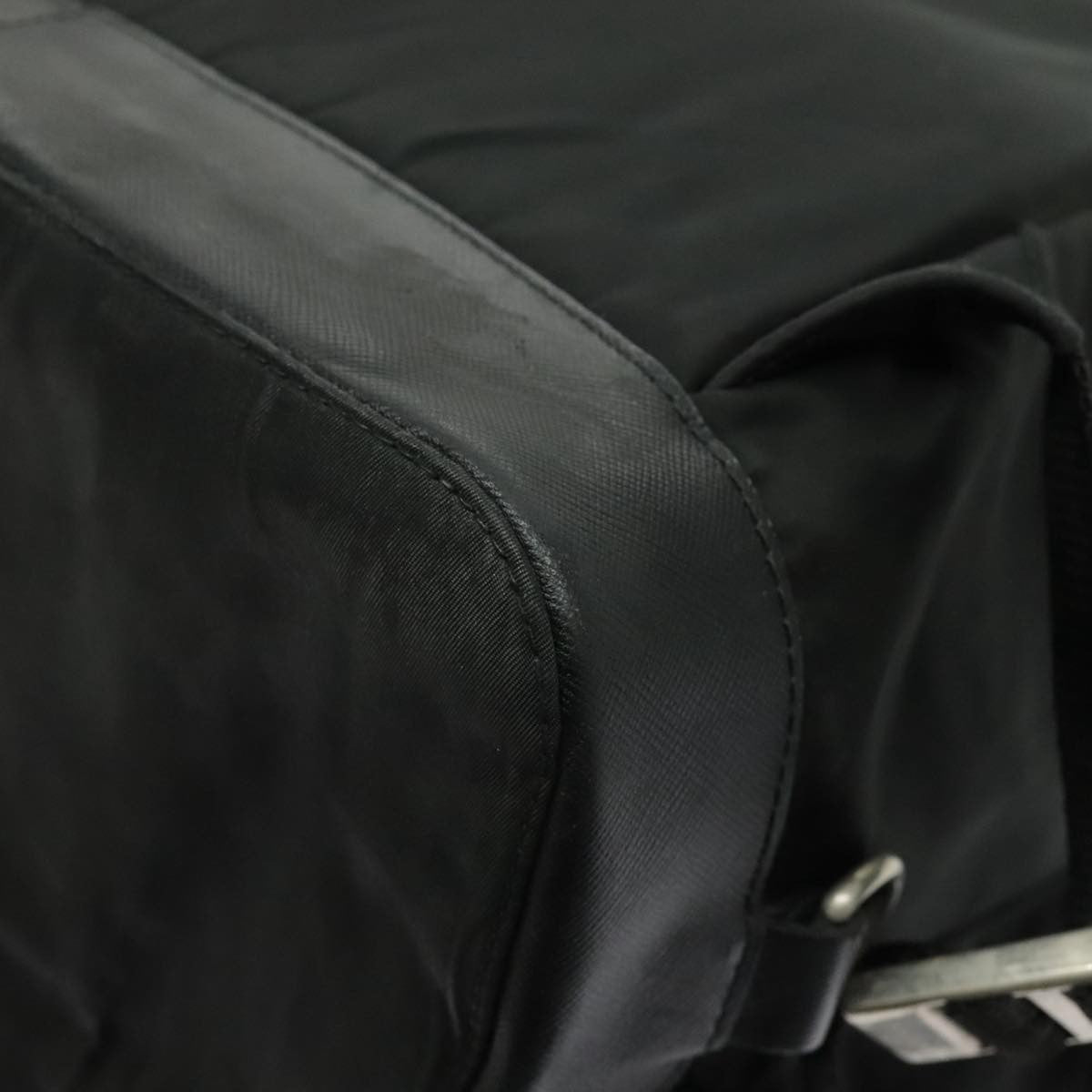 Prada Double Front Pocket Backpack Tessuto Black Nylon Backpack Bag