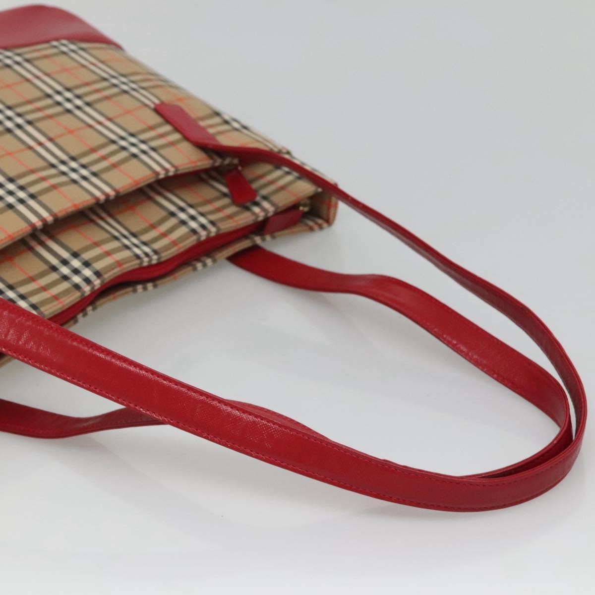 Burberry Nova Check Tote Canvas And Leather Beige Canvas Tote Bag