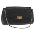 Chanel Chocolate Bar Accordion Reissue Flap Bag Quilted Lambskin Black Leather Shoulder Bag Bag