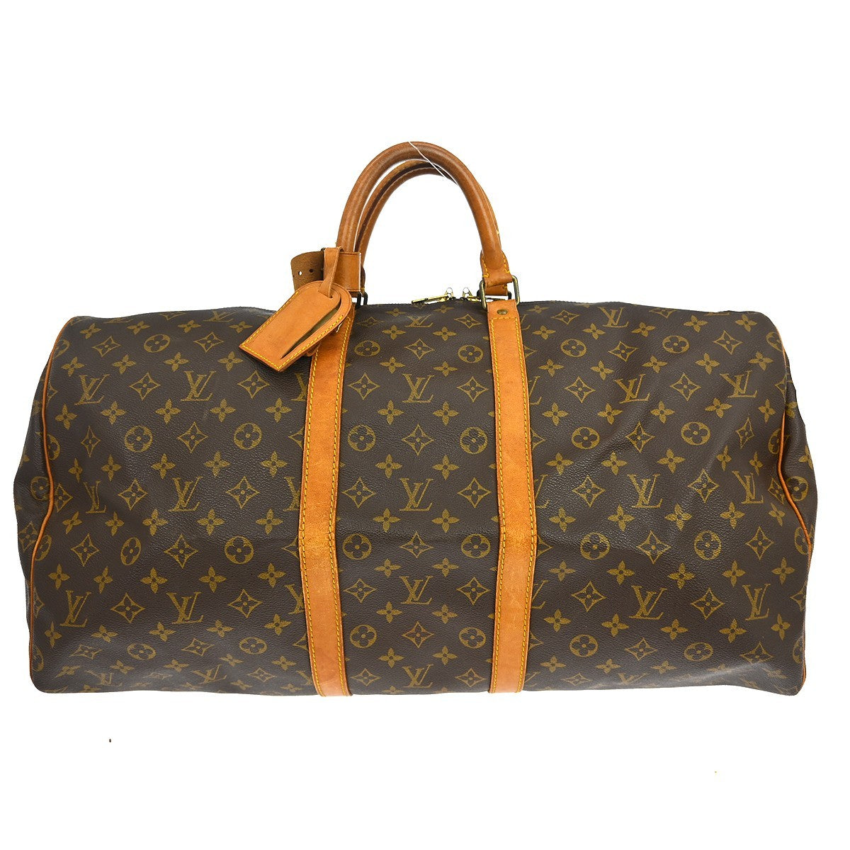 Louis Vuitton Keepall Bag Monogram Canvas Brown Canvas Travel Bag