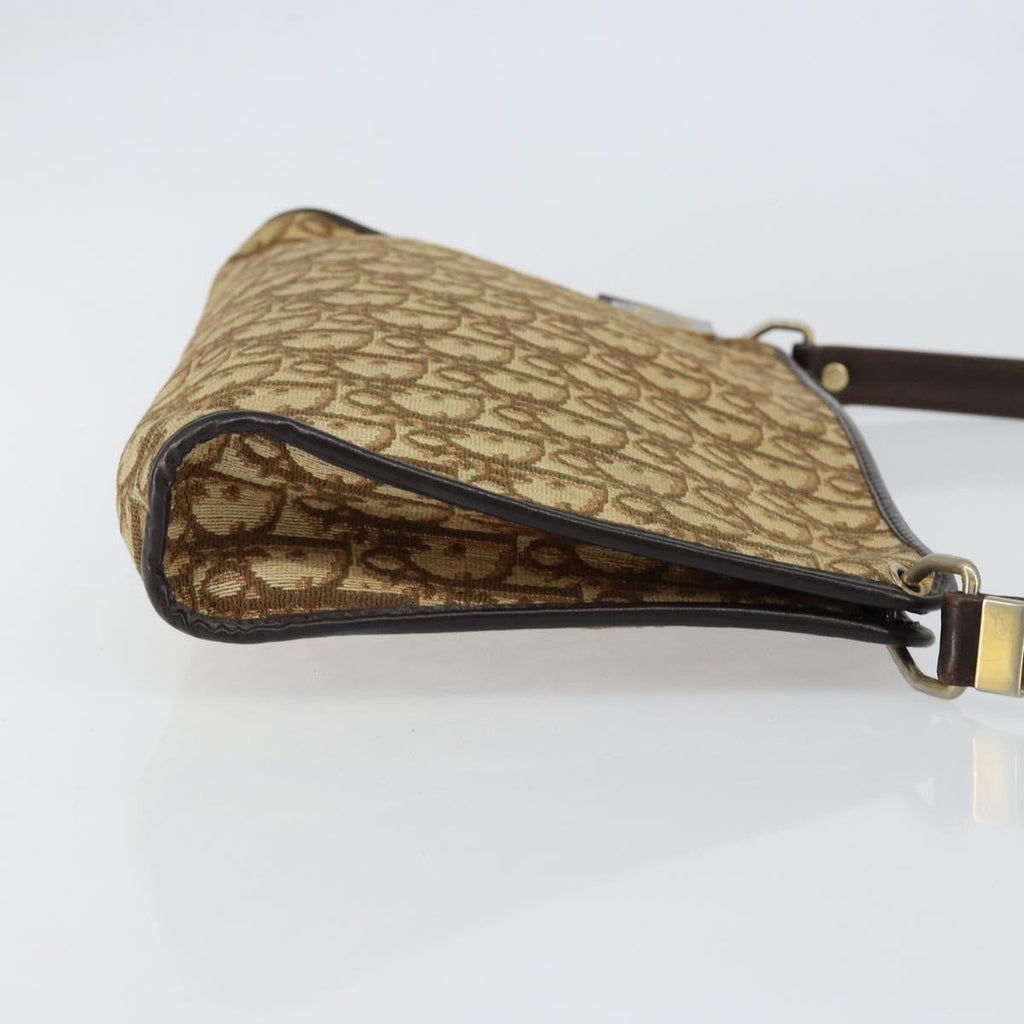 Christian Dior Vintage Trotter Shoulder Bag Canvas Beige Canvas Shoulder Bag Bag (Pre-Owned)