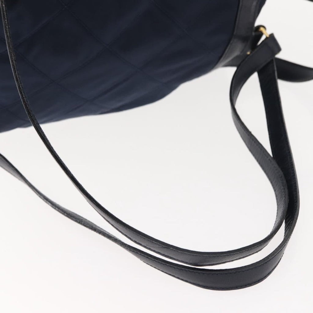 Prada Buckle Backpack Quilted Tessuto Navy Nylon Backpack Bag