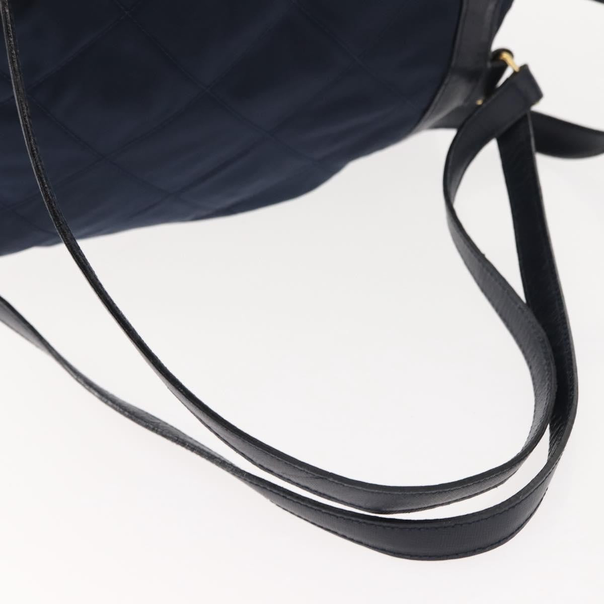 Prada Buckle Backpack Quilted Tessuto Navy Nylon Backpack Bag