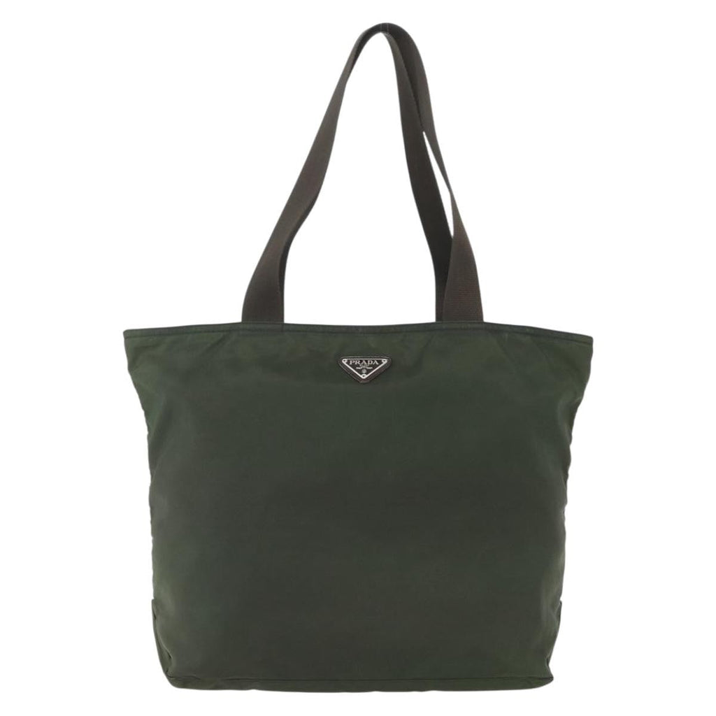 Prada Vintage Zip Tote Tessuto Khaki Nylon Tote Bag Bag