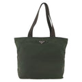Prada Vintage Zip Tote Tessuto Khaki Nylon Tote Bag Bag