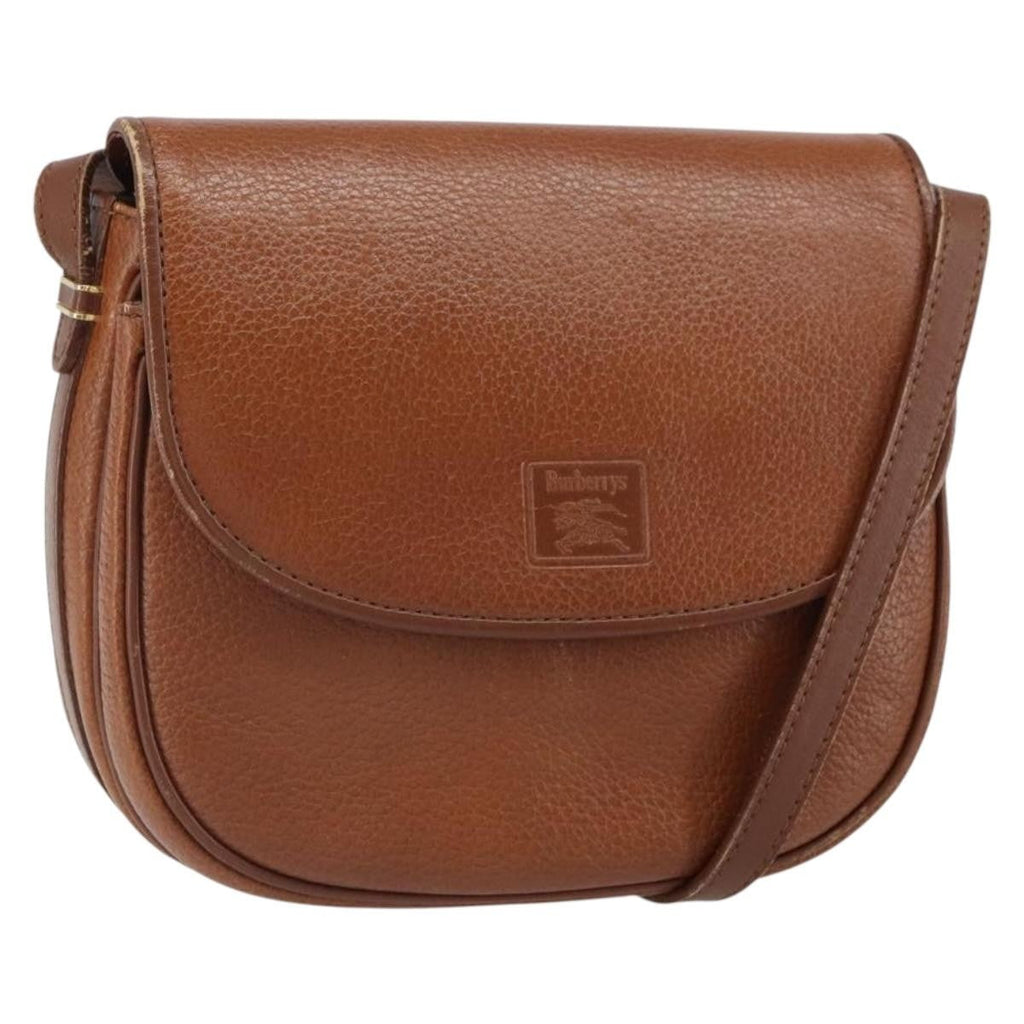 Burberry Vintage Shoulder Bag Leather Brown Leather Shoulder Bag