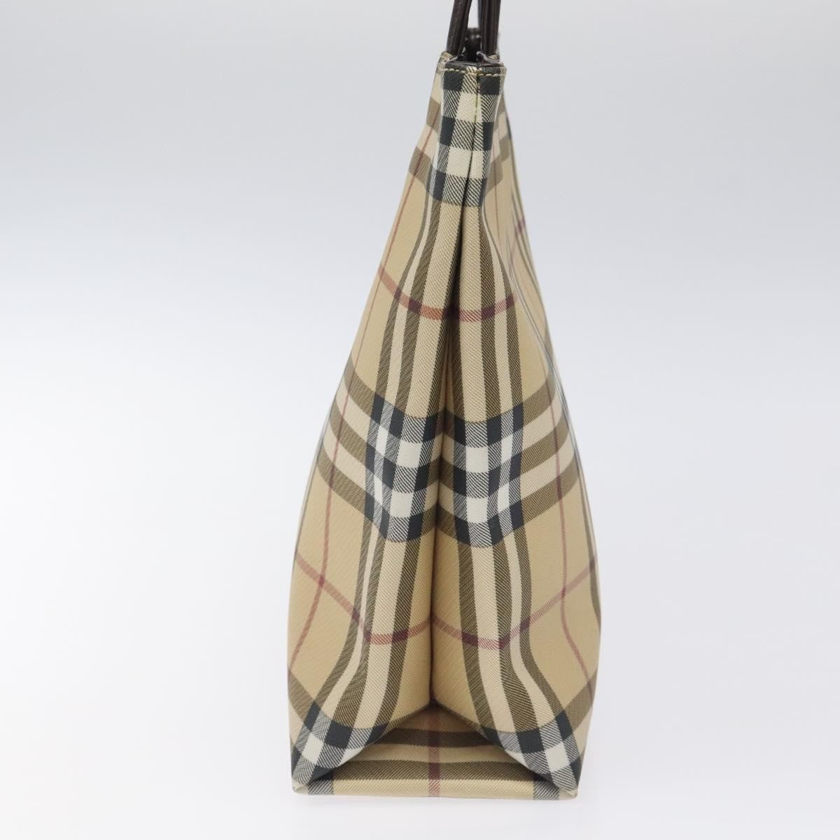 Burberry Nova Check Tote Canvas Check Pattern Beige Canvas Tote Bag