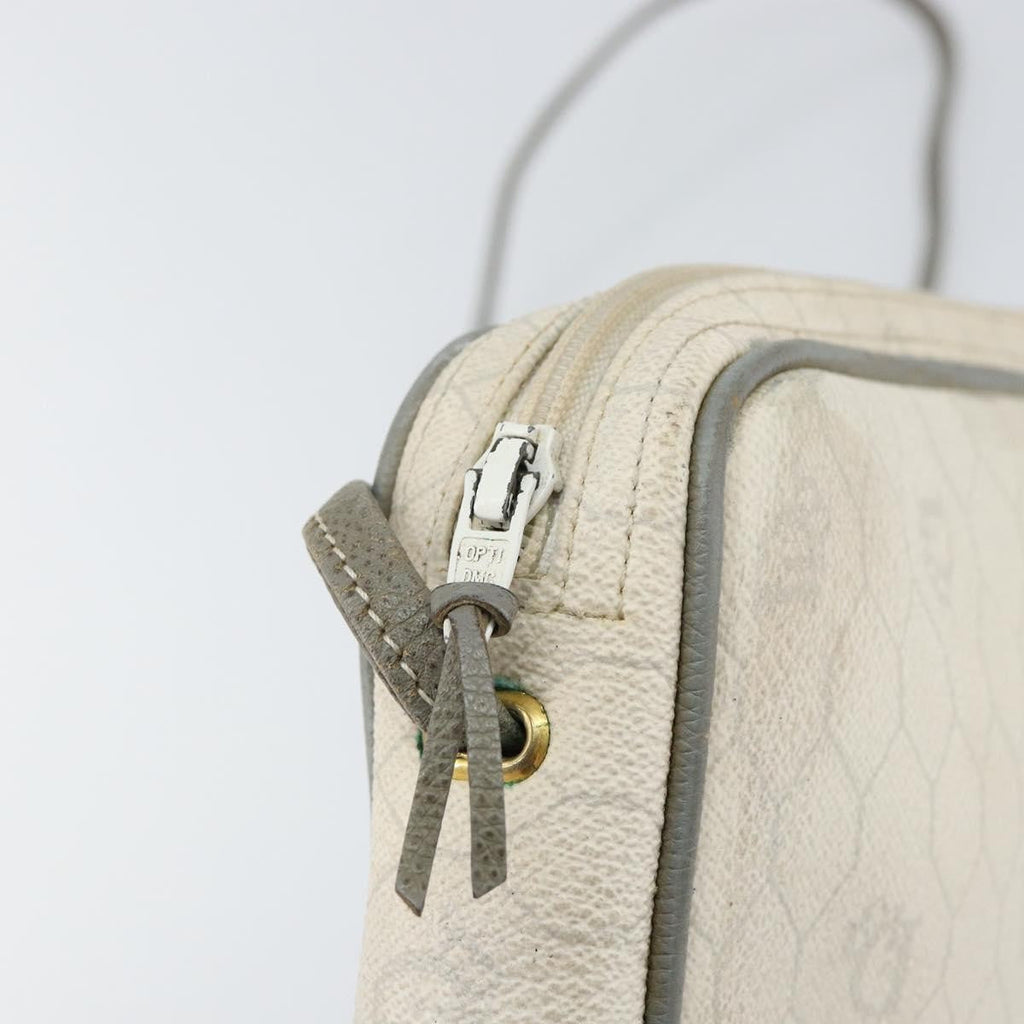Christian Dior Vintage Honeycomb Shoulder Bag Canvas White Canvas Shoulder Bag Bag (Pre-Owned)