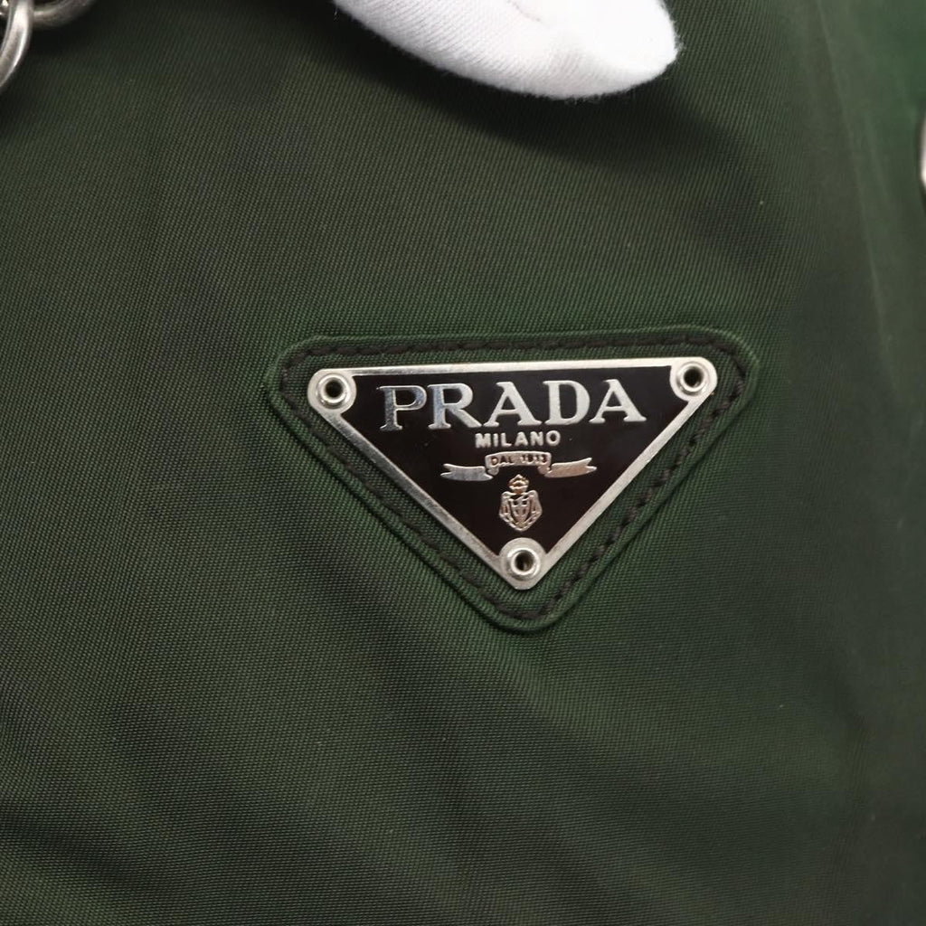 Prada Re-Edition 1995 Chain Tote Quilted Re-Nylon Khaki Nylon Shoulder Bag Bag