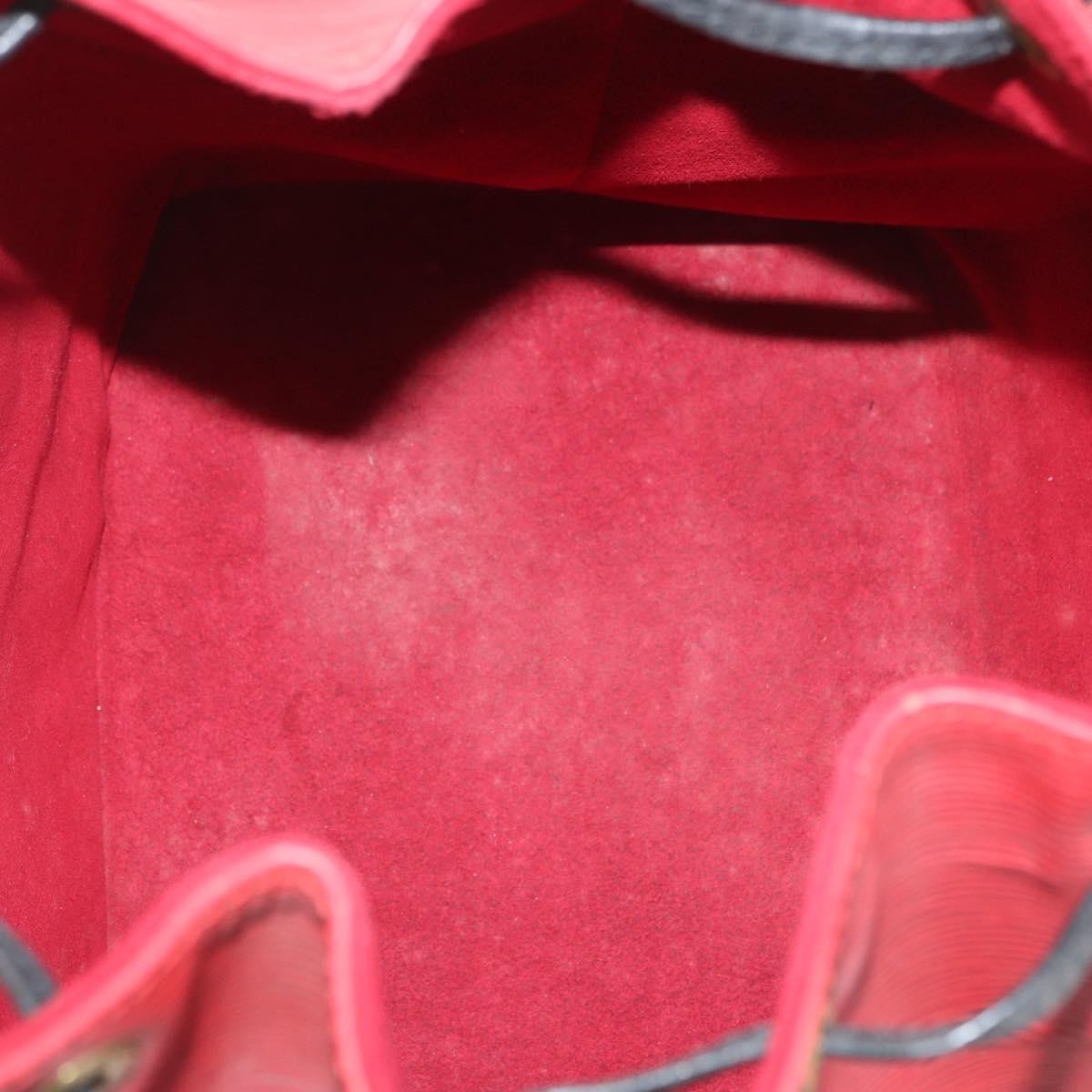 Louis Vuitton Bicolor Petit Noe Handbag Epi Leather Red Leather Shoulder Bag