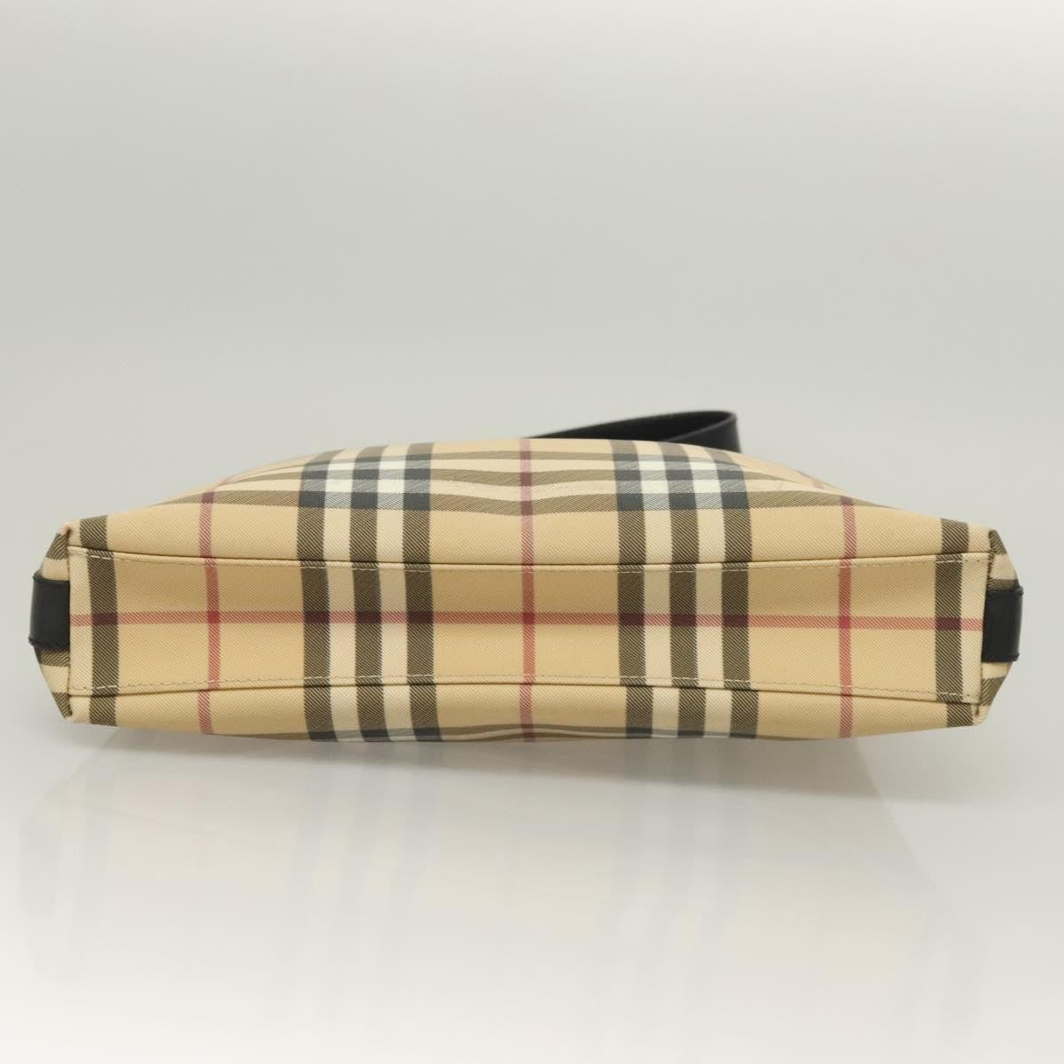 Burberry Shoulder Bag Nova Check Canvas Beige Pvc Bag