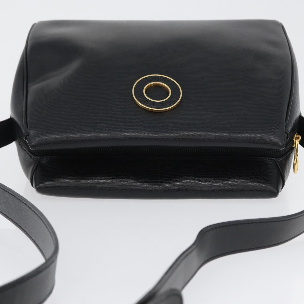 Celine Circle Logo Shoulder Bag Leather Black Leather Shoulder Bag Bag