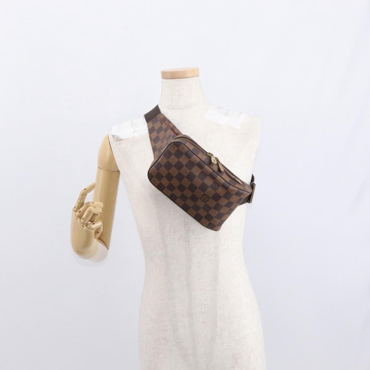 Louis Vuitton Geronimos Waist Bag Damier Brown Canvas Clutche & Pouche Bag