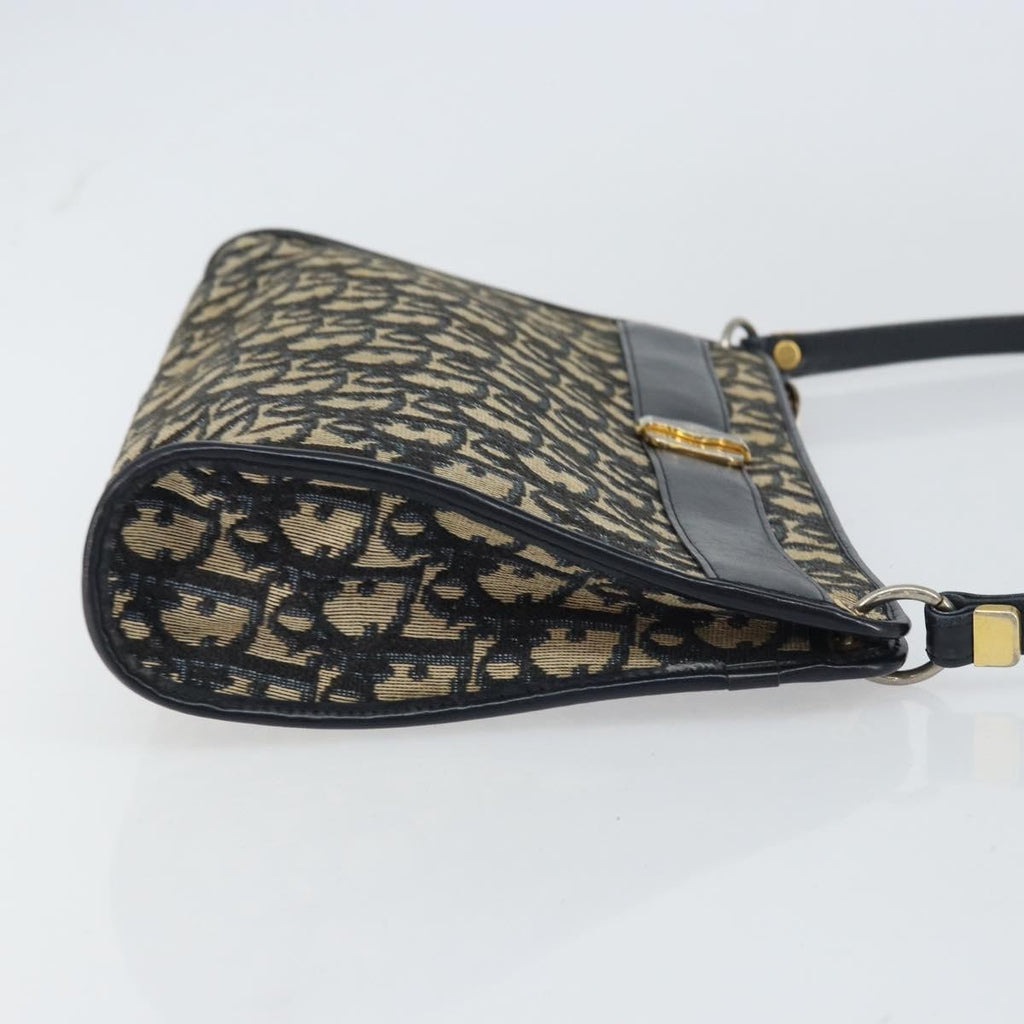 Christian Dior Vintage Trotter Shoulder Bag Canvas Navy Canvas Shoulder Bag Bag (Pre-Owned)